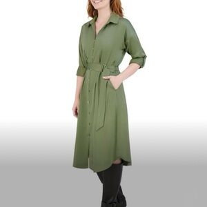 French Connection Olive Midi Dress Size M